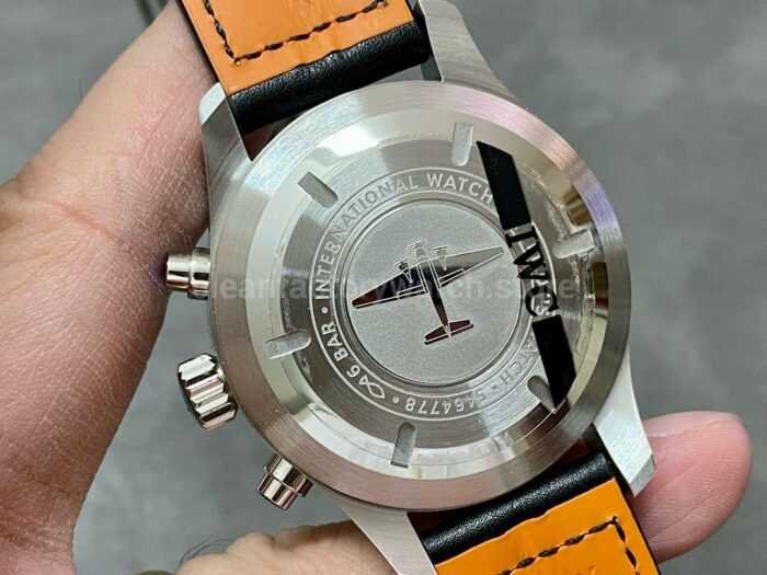 ZF Factory IWC Pilot Chronograph IW388111 43mm Steel Leather Strap Black Arabic Numerals Dial 2 Super Clone Watch,Clean Factory Watch