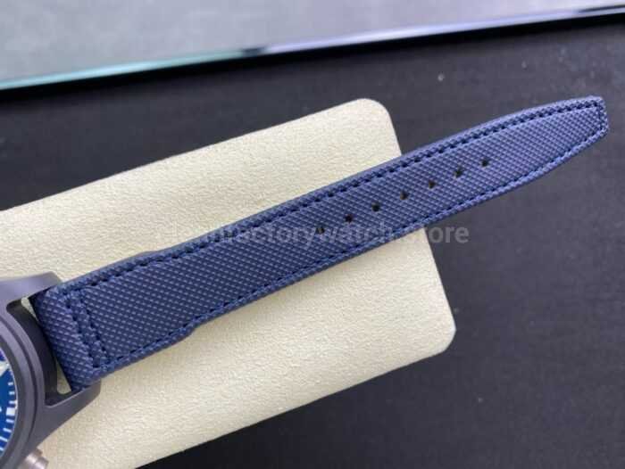 ZF Factory IWC Pilot Chronograph IW389008 44mm Ceramic Textile Strap Arabic Numerals Blue Dial 1 Super Clone Watch,Clean Factory Watch