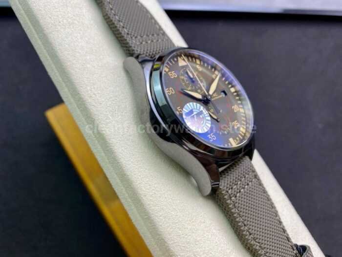 ZF Factory IWC Pilot Chronograph Top Gun Miramar IW389002 44mm Ceramic Textile Strap Arabic Numerals Super Clone Watch,Clean Factory Watch