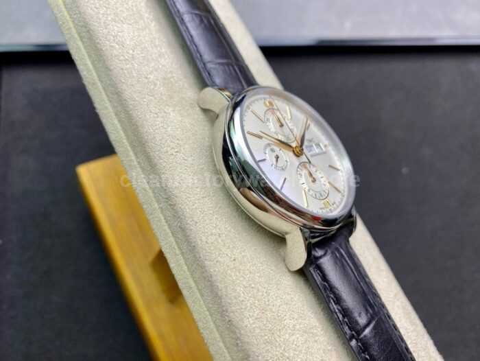 ZF Factory IWC Portofino Chronograph IW391031 42mm Steel Leather Strap Silver Dial 1 Super Clone Watch,Clean Factory Watch