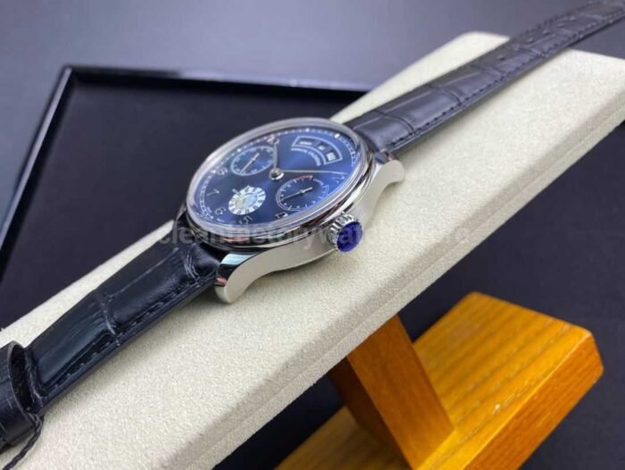 ZF Factory IWC Portuguese Annual Calendar IW503502 44mm Steel Leather Strap Arabic Numerals Blue Dial - Image 6