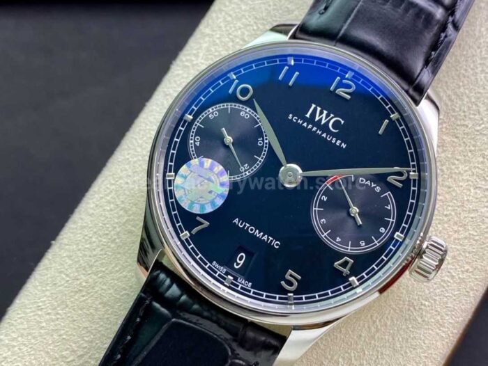 ZF Factory IWC Portuguese Automatic IW500109 42mm Steel Leather Strap Arabic Numerals Black Dial - Image 3