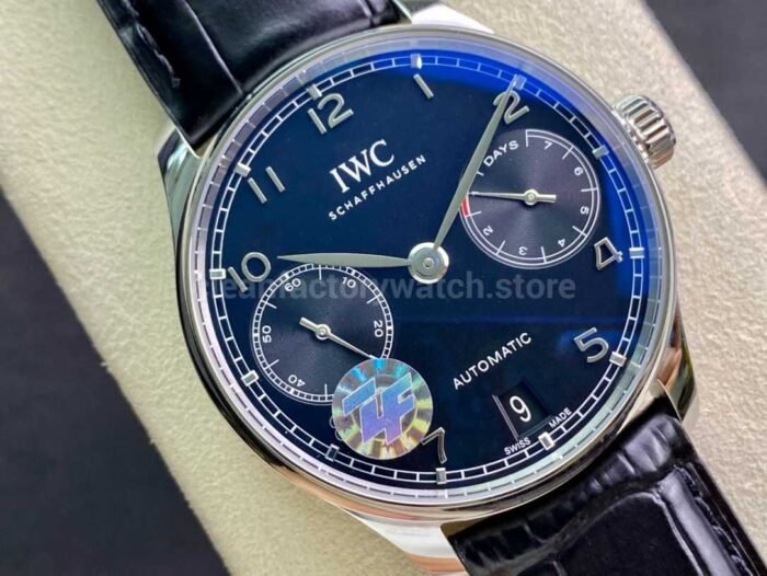 ZF Factory IWC Portuguese Automatic IW500109 42mm Steel Leather Strap Arabic Numerals Black Dial - Image 2
