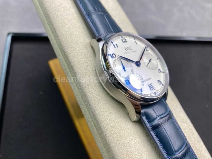 ZF Factory IWC Portuguese Automatic IW500705 42mm Steel Leather Strap Silver Arabic Numerals Dial - Image 5