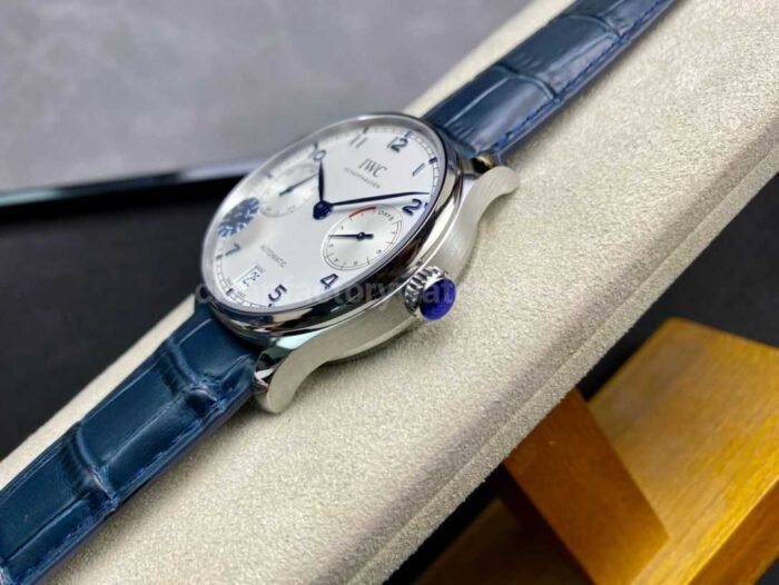 ZF Factory IWC Portuguese Automatic IW500705 42mm Steel Leather Strap Silver Arabic Numerals Dial - Image 6