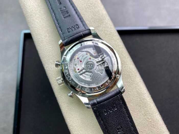 ZF Factory IWC Portuguese Chronograph IW371491 41mm Steel Leather Strap Arabic Numerals Blue Dial 9 Super Clone Watch,Clean Factory Watch