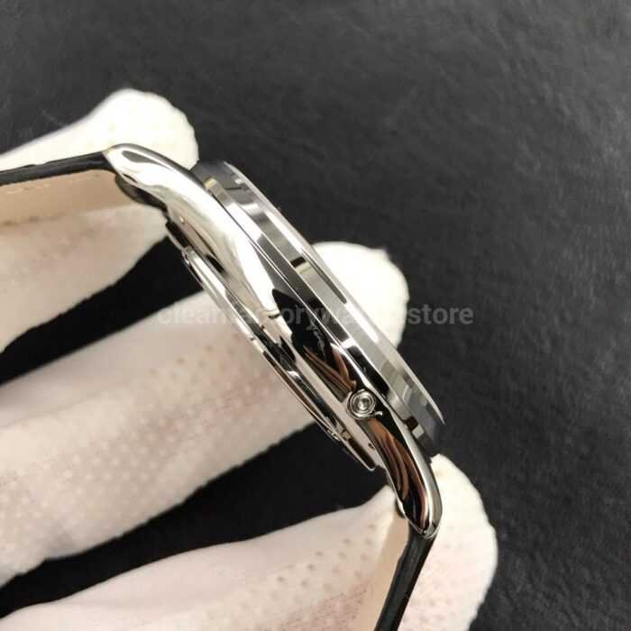ZF Factory Jaeger LeCoultre Master Ultra Thin Moon Q1258420 39mm Steel Leather Strap Silver Dial 3 Super Clone Watch,Clean Factory Watch