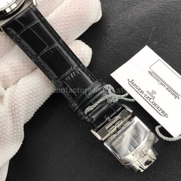 ZF Factory Jaeger LeCoultre Master Ultra Thin Moon Q1258420 39mm Steel Leather Strap Silver Dial 8 Super Clone Watch,Clean Factory Watch