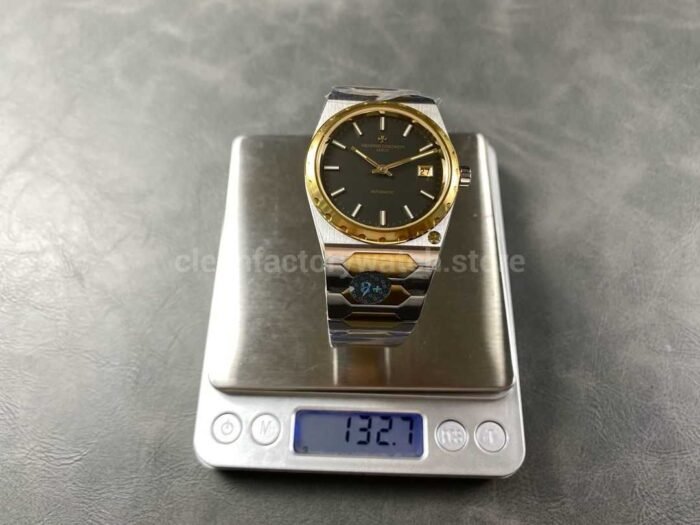 8+ Factory Vacheron Constantin Historiques 222 37mm Half Yellow Gold Grey Dial - Image 9