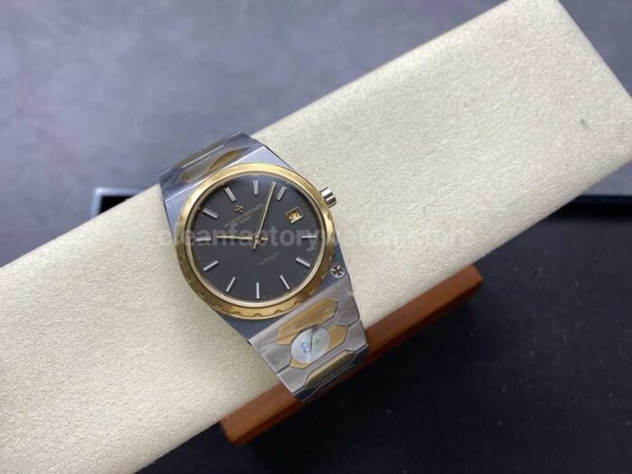 8+ Factory Vacheron Constantin Historiques 222 37mm Half Yellow Gold Grey Dial - Image 4