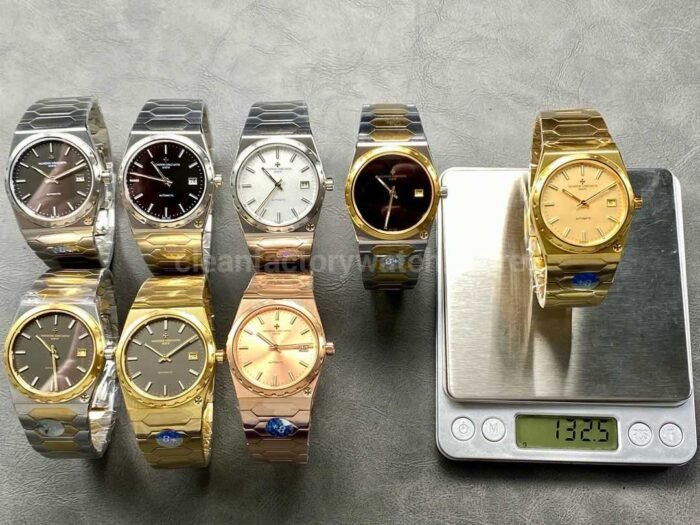 8+ Factory Vacheron Constantin Historiques 222 37mm Half Yellow Gold Grey Dial - Image 10