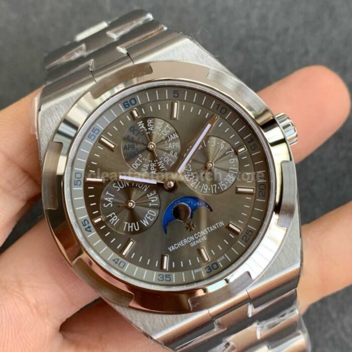 8F Factory Vacheron Constantin Overseas 4300V Perpetual Calendar 41.5mm Full Steel Grey Dial - Image 2