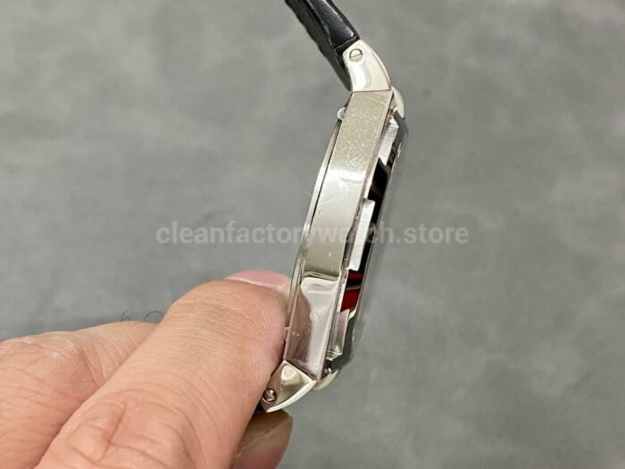 8F Factory Vacheron Constantin Overseas 47040/B01A-9094 42mm Steel Leather Strap Black Arabic numerals Dial - Image 5