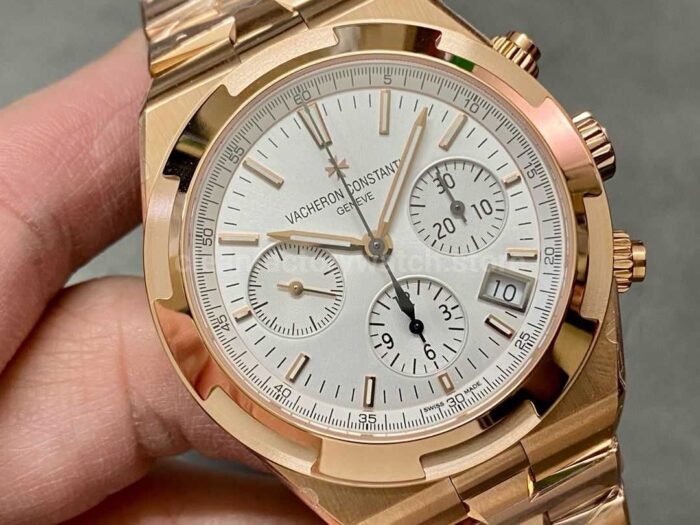 8F Factory Vacheron Constantin Overseas Chronograph 5500V/000R-B074 42.5mm Full Rose Gold Silver Dial - Image 2