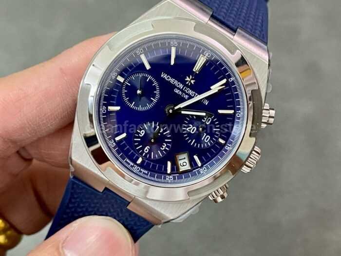 8F Factory Vacheron Constantin Overseas Chronograph 5500V110A B148 42.5mm Steel Rubber Stra 3 Super Clone Watch,Clean Factory Watch
