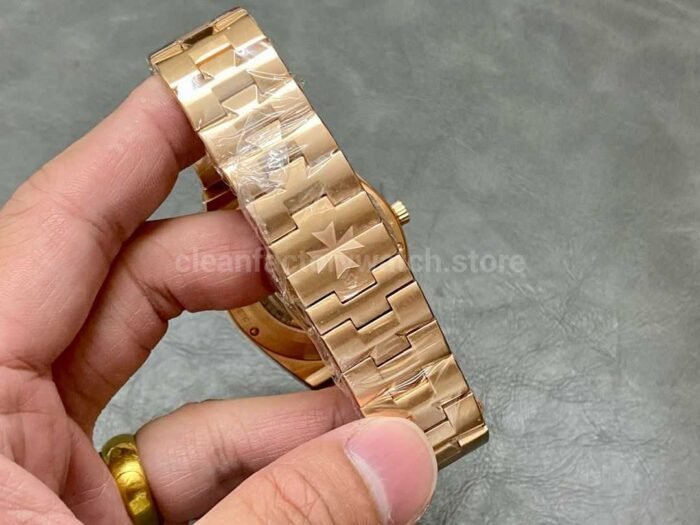 8F Factory Vacheron Constantin Overseas Perpetual Calendar 4300V/120R-B509 41.5mm Full Rose Gold Blue Dial - Image 8