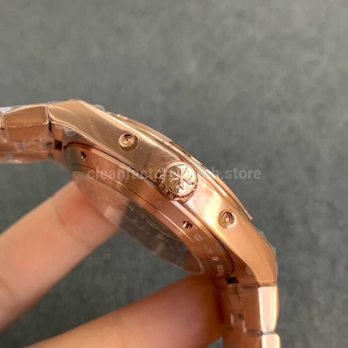 8F Factory Vacheron Constantin Overseas Perpetual Calendar 4300V/220R-B064 41.5mm Full Rose Gold Silver Dial - Image 4