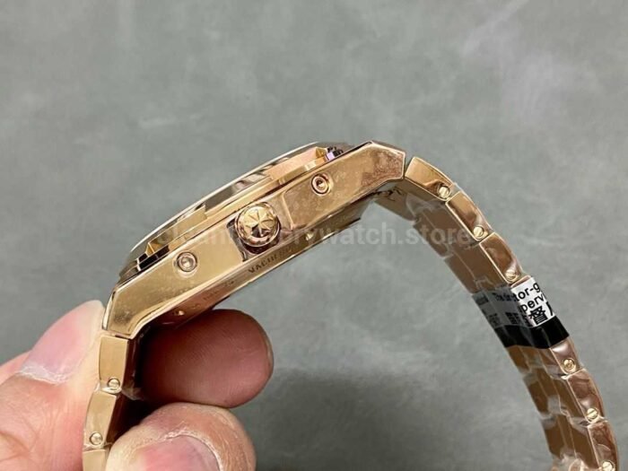8F Factory Vacheron Constantin Overseas Perpetual Calendar Skeleton 4300V/120R-B642 41.5mm Full Rose Gold Skeletonized Dial - Image 5