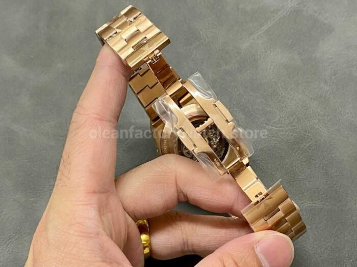 8F Factory Vacheron Constantin Overseas Perpetual Calendar Skeleton 4300V/120R-B642 41.5mm Full Rose Gold Skeletonized Dial - Image 8