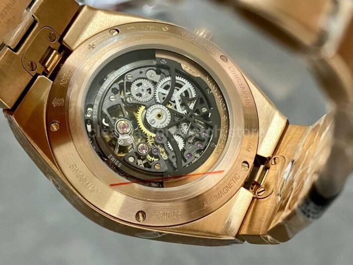 8F Factory Vacheron Constantin Overseas Perpetual Calendar Skeleton 4300V/120R-B642 41.5mm Full Rose Gold Skeletonized Dial - Image 6