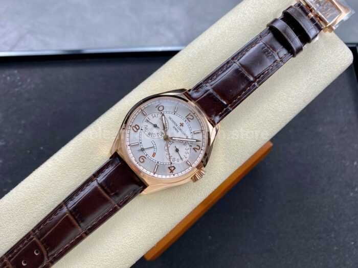 AI Factory Vacheron Constantin Fiftysix 4400E000R B436 40mm Rose Gold Leather Strap 5 Super Clone Watch,Clean Factory Watch