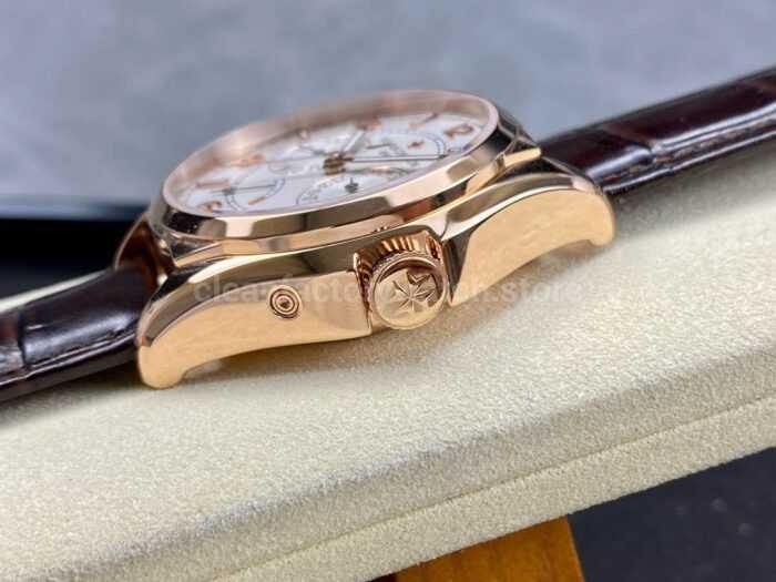 AI Factory Vacheron Constantin Fiftysix 4400E000R B436 40mm Rose Gold Leather Strap 9 Super Clone Watch,Clean Factory Watch