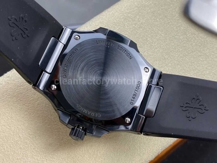 AMG Factory Customer Made Patek Philippe Nautilus PP5711 40mm Ceramics Black Rubber Strap Black Dial - Image 7