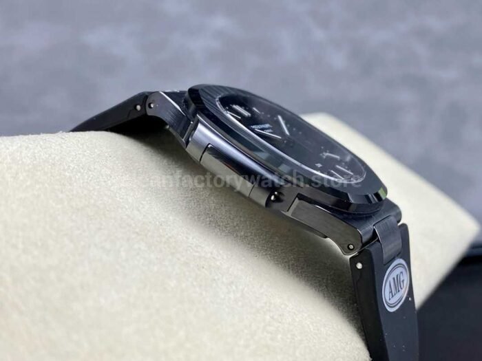 AMG Factory Customer Made Patek Philippe Nautilus PP5711 40mm Ceramics Black Rubber Strap Black Dial - Image 5