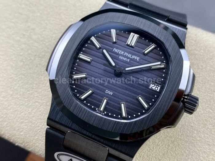 AMG Factory Customer Made Patek Philippe Nautilus PP5711 40mm Ceramics Black Rubber Strap Grey Dial - Image 3