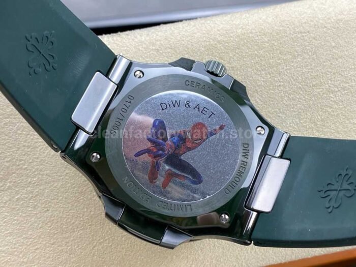 AMG Factory Customer Made Patek Philippe Nautilus PP5711 40mm Ceramics Dark Green Rubber Strap White Dial - Image 7