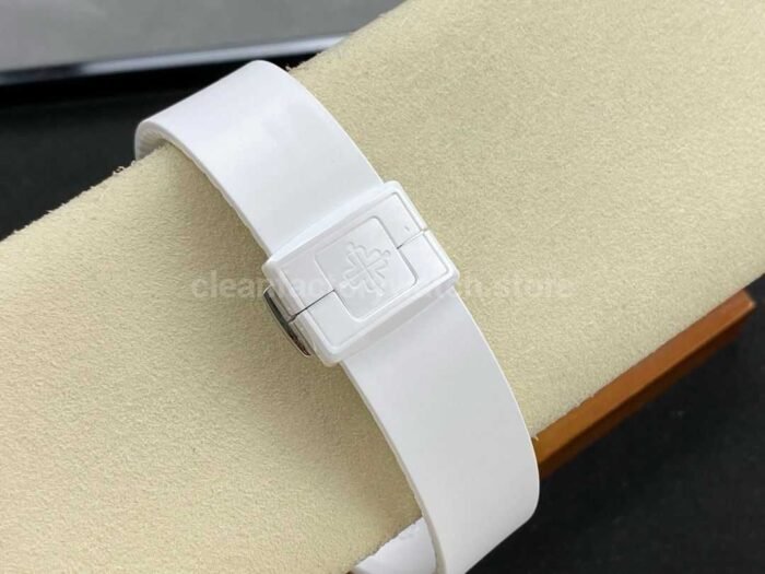 AMG Factory Customer Made Patek Philippe Nautilus PP5711 40mm Ceramics White Rubber Strap Sky Blue Dial - Image 8