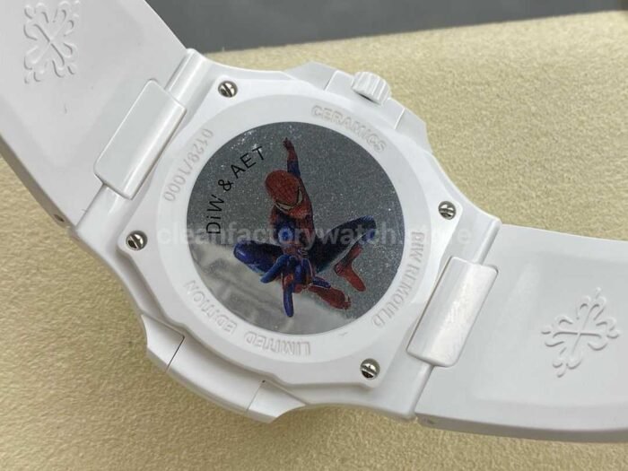 AMG Factory Customer Made Patek Philippe Nautilus PP5711 40mm Ceramics White Rubber Strap Yellow Green Dial - Image 7