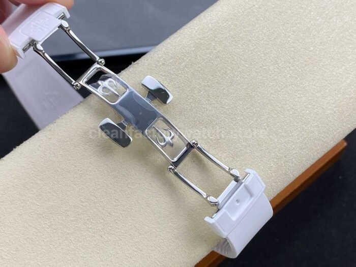 AMG Factory Customer Made Patek Philippe Nautilus PP5711 40mm Ceramics White Rubber Strap Yellow Green Dial - Image 9