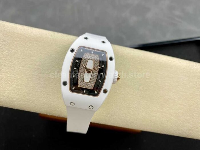 BBA Factory Richard Mille RM07 31.4mm Titanium&Carbon Fiber White Rubber Strap Skeletonized Dial - Image 4