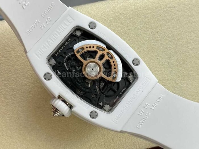 BBA Factory Richard Mille RM07 31.4mm Titanium&Carbon Fiber White Rubber Strap Skeletonized Grey Dial - Image 7