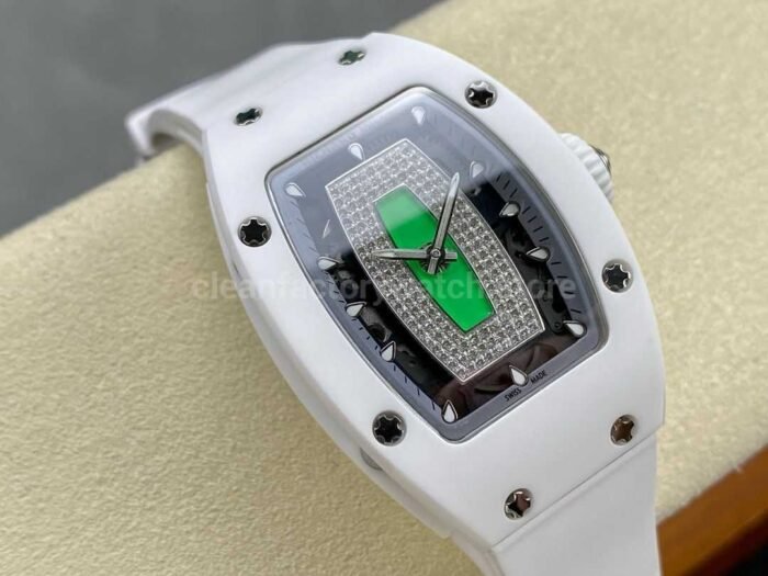 BBA Factory Richard Mille RM07 31.4mm Titanium&Carbon Fiber White Rubber Strap Skeletonized Grey Dial - Image 2