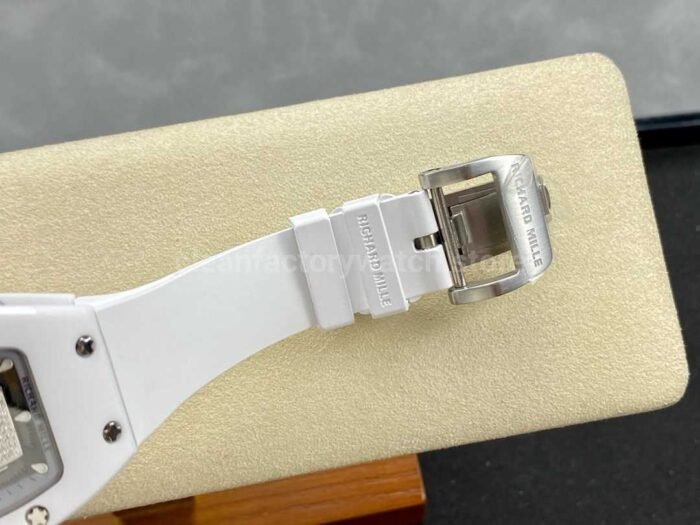 BBA Factory Richard Mille RM07 31.4mm Titanium&Carbon Fiber White Rubber Strap Skeletonized Grey Dial - Image 9