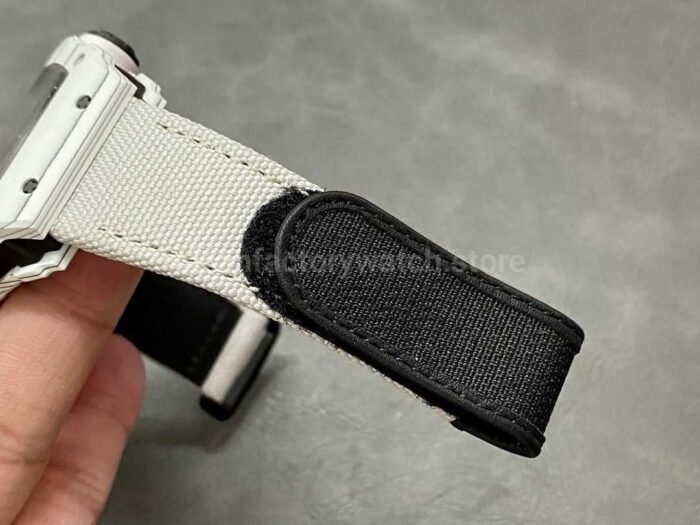 BBR Factory Richard Mille RM35-01 White Carbon Fiber White Canvas Strap White Skeletonized - Image 9