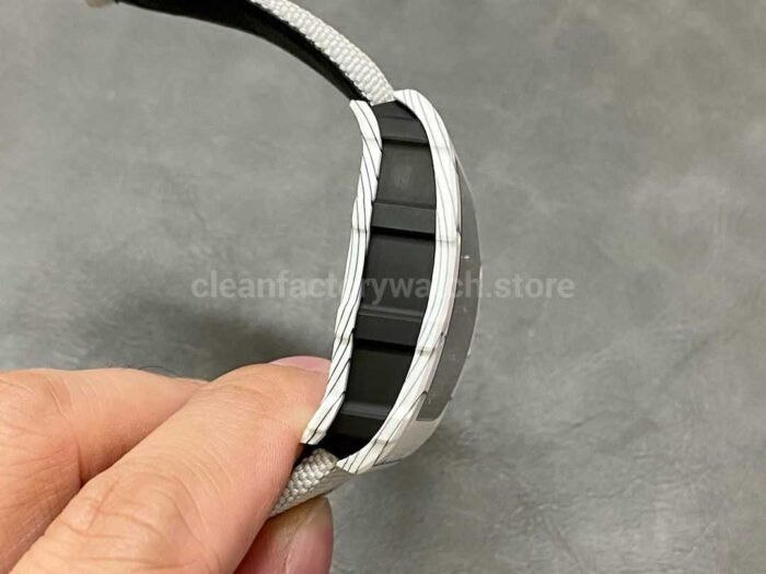 BBR Factory Richard Mille RM35-01 White Carbon Fiber White Canvas Strap White Skeletonized - Image 5