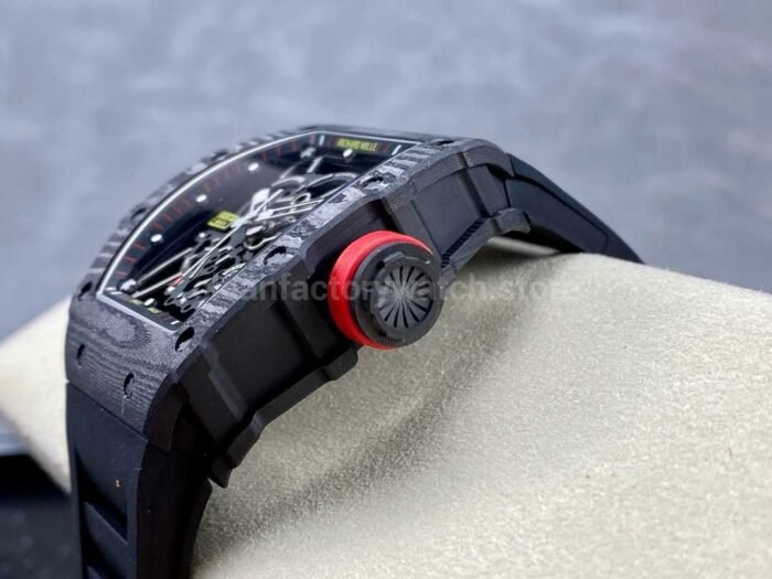 BBR Factory Richard Mille RM35-02 Black Carbon Fiber Black Rubber Strap Black Skeletonized - Image 6