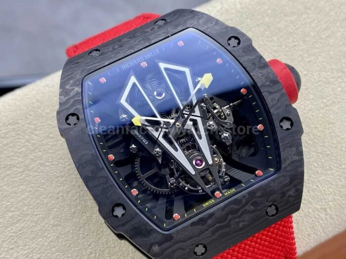 BBR Factory Richard Mille Tourbillon RM27-03 Black Carbon Case Textile Strap Skeletonized Dial - Image 2