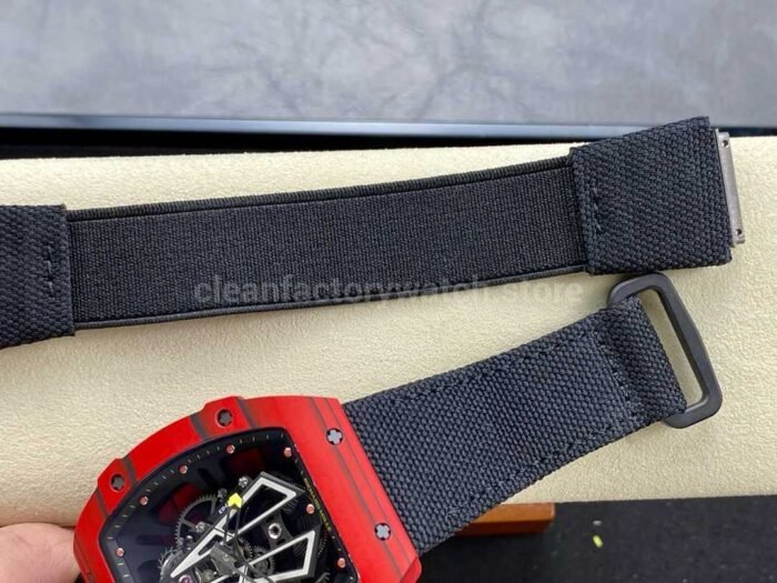 BBR Factory Richard Mille Tourbillon RM27-03 Red Carbon Case Textile Strap Skeletonized Dial - Image 8