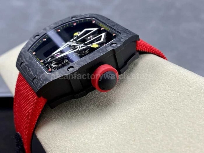 BBR Factory Richard Mille Tourbillon RM27-03 Black Carbon Case Textile Strap Skeletonized Dial - Image 6