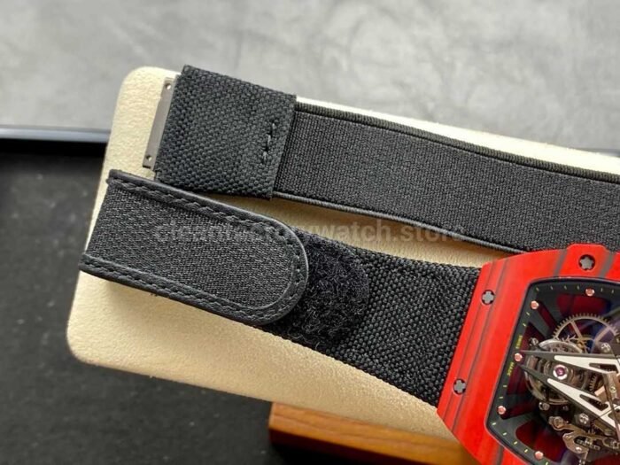BBR Factory Richard Mille Tourbillon RM27-03 Red Carbon Case Textile Strap Skeletonized Dial - Image 9