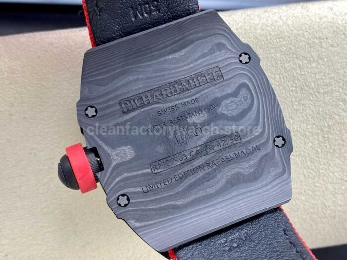 BBR Factory Richard Mille Tourbillon RM27-03 Black Carbon Case Textile Strap Skeletonized Dial - Image 7
