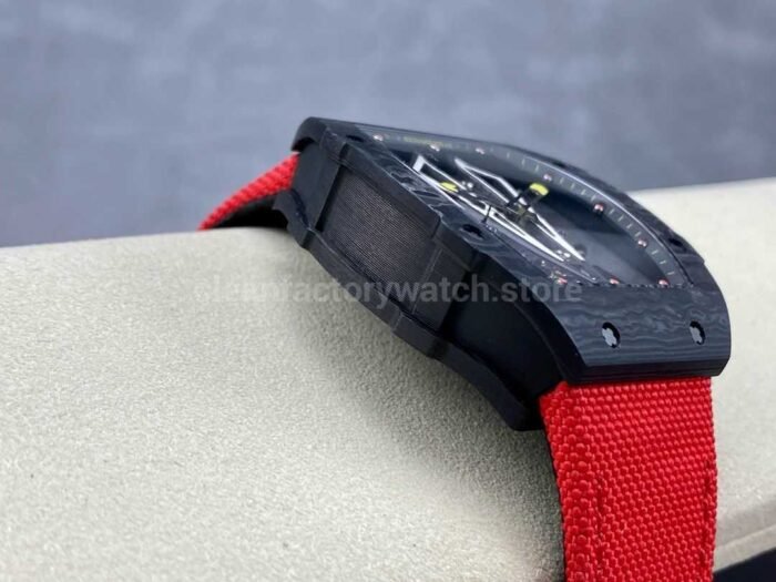 BBR Factory Richard Mille Tourbillon RM27-03 Black Carbon Case Textile Strap Skeletonized Dial - Image 5