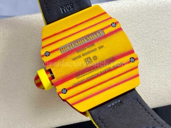 BBR Factory Richard Mille Tourbillon RM27-03 Yellow Carbon Case Textile Strap Skeletonized Dial - Image 7