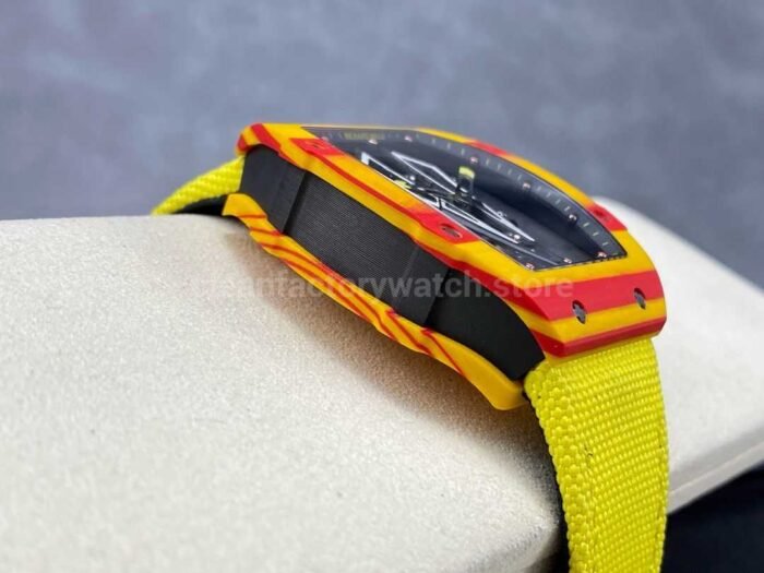 BBR Factory Richard Mille Tourbillon RM27-03 Yellow Carbon Case Textile Strap Skeletonized Dial - Image 5