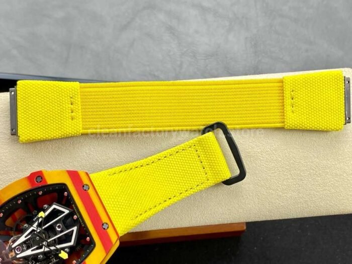 BBR Factory Richard Mille Tourbillon RM27-03 Yellow Carbon Case Textile Strap Skeletonized Dial - Image 8
