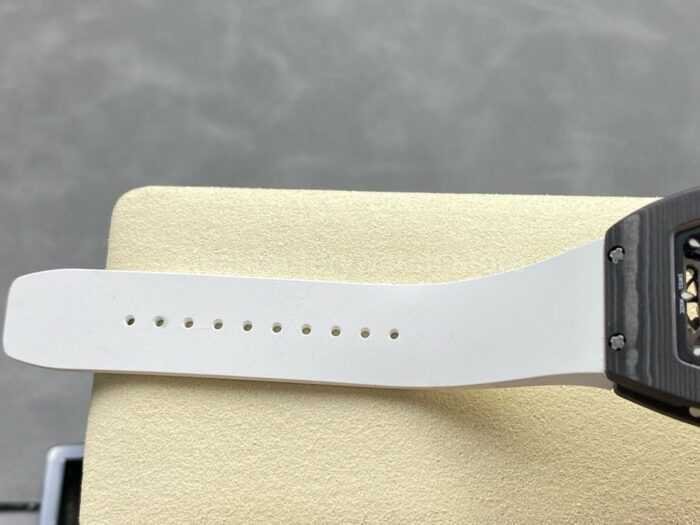 G Factory Richard Mille RM07 31.4mm TitaniumCarbon Fiber White Rubber Strap Skeletonized Dial 6 Super Clone Watch,Clean Factory Watch